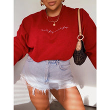 Load image into Gallery viewer, Letter Print Long-Sleeved T-Shirt Sweatshirt