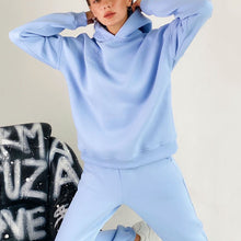Load image into Gallery viewer, Solid Color Hooded Sweatshirt Set (Sweatshirt+Pants)