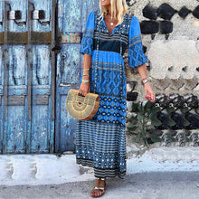 Load image into Gallery viewer, Boho Loose Printed Maxi Dress