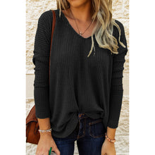 Load image into Gallery viewer, V-neck Knitted Top T-shirt