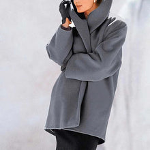 Load image into Gallery viewer, Hooded Woolen Coat