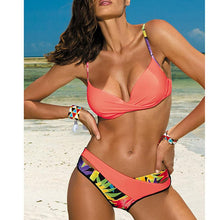 Load image into Gallery viewer, Fashion Printed Backless Bikini Swimsuit