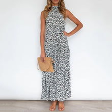 Load image into Gallery viewer, Fashion Halter print Sleeveless Vacation Maxi Dress