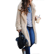 Load image into Gallery viewer, Lapel Collar Plush Coat