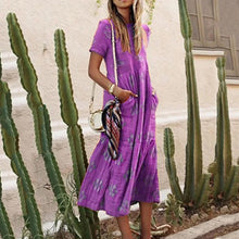 Load image into Gallery viewer, Bohemian Print Vacation Dress