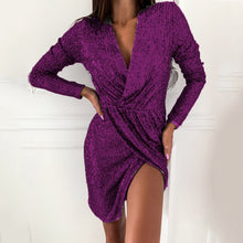 Load image into Gallery viewer, Long Sleeve V-Neck Party Bodycon Dress