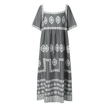 Load image into Gallery viewer, Bohemia Style Short Sleeve Maxi Dress