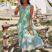 Load image into Gallery viewer, Casual Holiday Style Floral Printed Dress