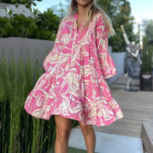 Load image into Gallery viewer, Boho Style Printed Vacation Mini Dress