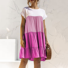 Load image into Gallery viewer, Contrasting Color Loose Dress