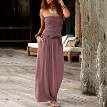Load image into Gallery viewer, Elegant Solid Color Casual Maxi Dress