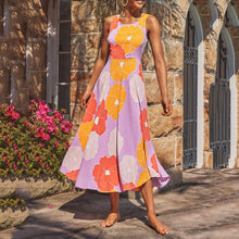Load image into Gallery viewer, Elegant Sleeveless Floral Printed Dress