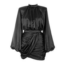 Load image into Gallery viewer, Lantern Sleeve Sexy Long Sleeve Irregular Dress