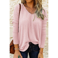 Load image into Gallery viewer, V-neck Knitted Top T-shirt