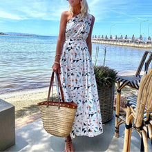 Load image into Gallery viewer, One-Shoulder Printed Bohemian Maxi Dress