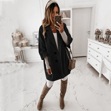 Load image into Gallery viewer, Seven Point Sleeve Lapel Woolen Coat