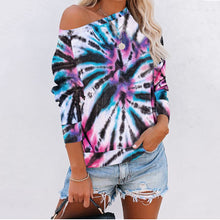 Load image into Gallery viewer, Tie-dye Printed Long-sleeved Sweatshirt T-shirt