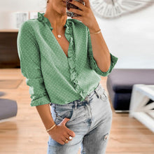 Load image into Gallery viewer, Polka Dot Long Sleeve Shirt