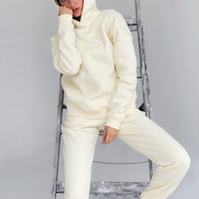 Load image into Gallery viewer, Solid Color Hooded Sweatshirt Set (Sweatshirt+Pants)