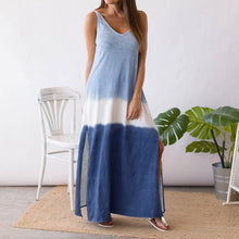 Load image into Gallery viewer, Gradient Slit Sling Maxi Dress