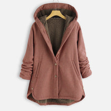 Load image into Gallery viewer, Solid Color Button Hooded Coat