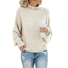 Load image into Gallery viewer, Turtleneck Pullover Loose Knit Oversized Sweater