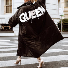 Load image into Gallery viewer, Fashion "QUEEN" Printed Long Coat