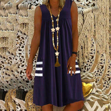 Load image into Gallery viewer, Striped Pocket Sleeveless Dress