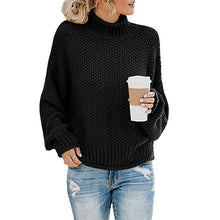 Load image into Gallery viewer, Turtleneck Pullover Loose Knit Oversized Sweater