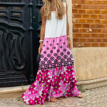 Load image into Gallery viewer, Casual Polk Dot Floral Printed Maxi Dress