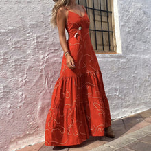 Load image into Gallery viewer, Fashion Floral Printed Vacation Maxi Dress