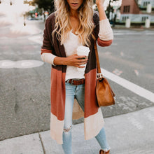 Load image into Gallery viewer, Classic Stripe Colorblock Knitted Cardigan