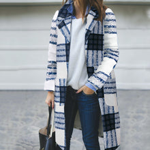 Load image into Gallery viewer, Checkered Woolen Coat