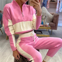 Load image into Gallery viewer, Zip Stand Collar Casual Tops+Pants Set