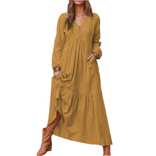 Load image into Gallery viewer, Retro Casual Long-Sleeved Dress