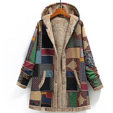 Load image into Gallery viewer, Printed Hooded Coat