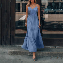 Load image into Gallery viewer, Patchwork Lace Sling Maxi Dress
