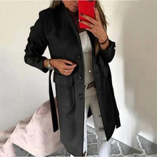 Load image into Gallery viewer, Autumn And Winter Slim Woolen Coat