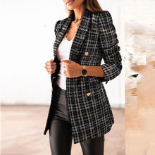 Load image into Gallery viewer, Double-Breasted Lapel Print Coat