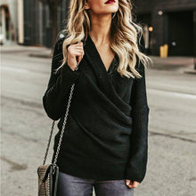 Load image into Gallery viewer, Fashion V-Neck Knitted Sweater