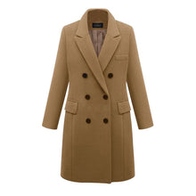 Load image into Gallery viewer, Double-Breasted Woolen Coat