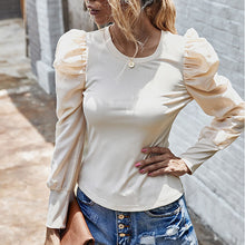Load image into Gallery viewer, Retro Puff Sleeve T-shirt Top