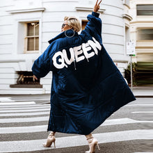 Load image into Gallery viewer, Fashion "QUEEN" Printed Long Coat