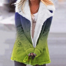 Load image into Gallery viewer, Gradient Printed Plush Warm Coat