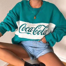 Load image into Gallery viewer, Round Neck Printed Long-sleeved Sweatshirt