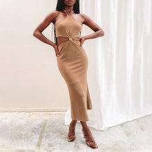 Load image into Gallery viewer, Sexy Halter Design Hollow Out Maxi Dress