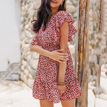 Load image into Gallery viewer, Round Neck Printed Dress