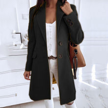 Load image into Gallery viewer, Solid Color Lapel Straight-Fit Woolen Coat