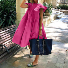 Load image into Gallery viewer, Sweet Casual Loose Fit Vacation Maxi Dress