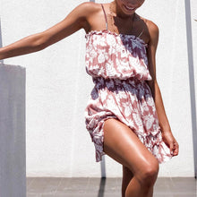 Load image into Gallery viewer, 2021 Summer Floral Sling Mini Dress